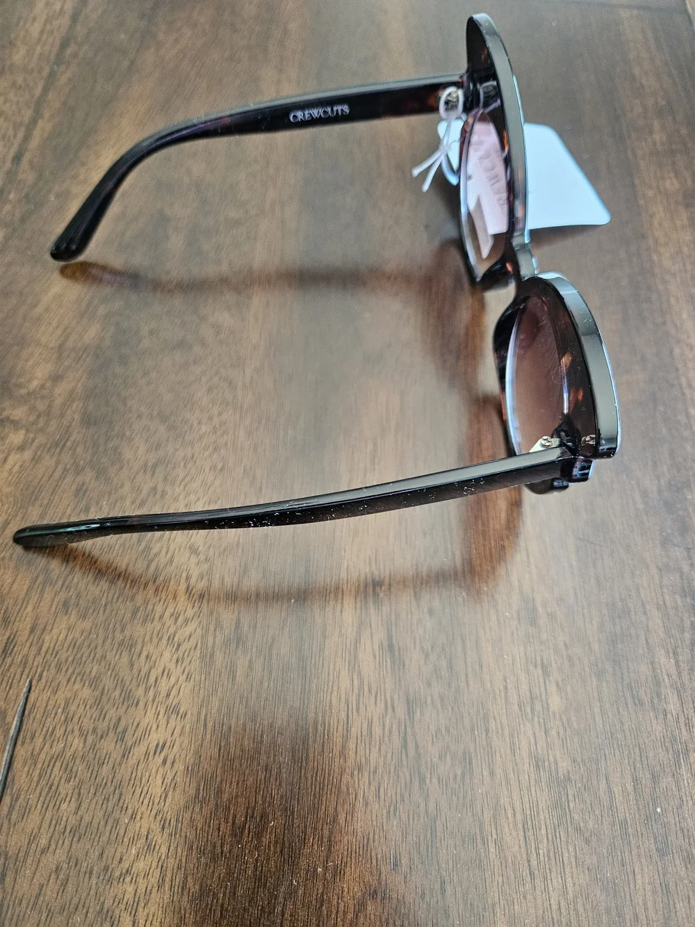 Crewcuts Girls Tortoiseshell Print Butterfly Shape Sunglasses, Brown